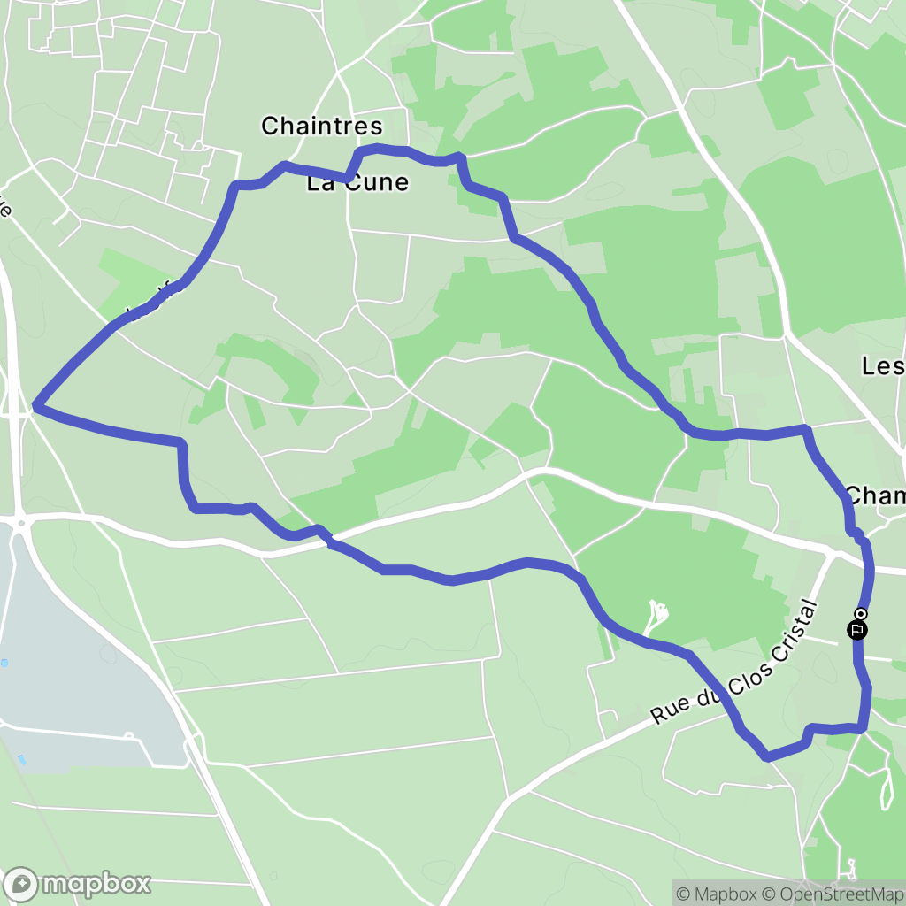 Souzay-Champigny : carte du parcours de randonnée - France