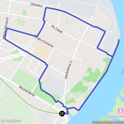 Gdańsk: mapa trasy - Poland