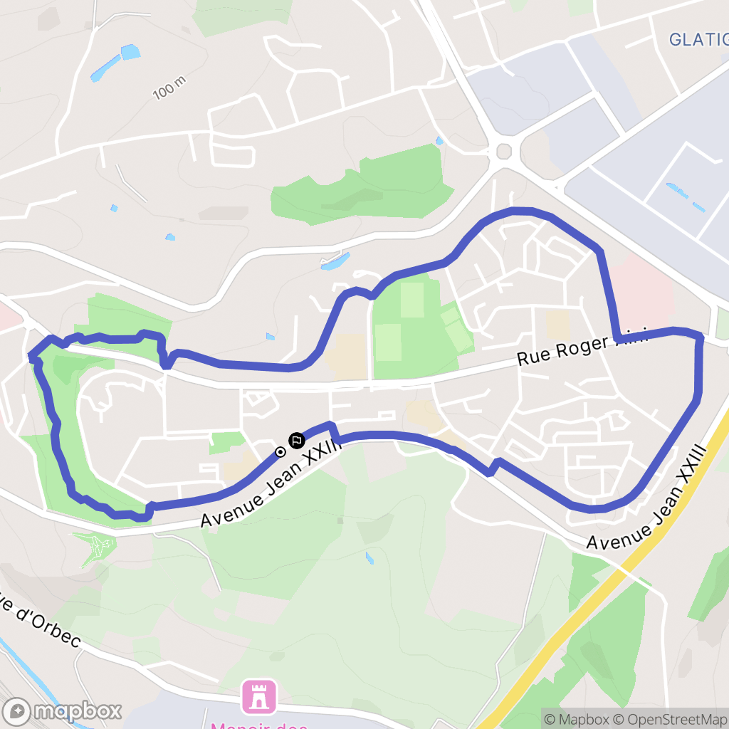 Lisieux : carte du parcours de randonnée - France