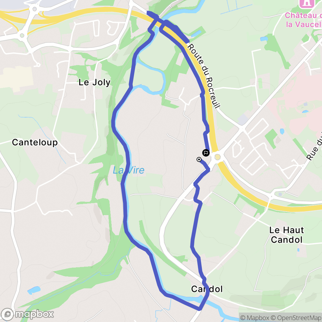 Saint-Lô : carte du parcours de randonnée - France