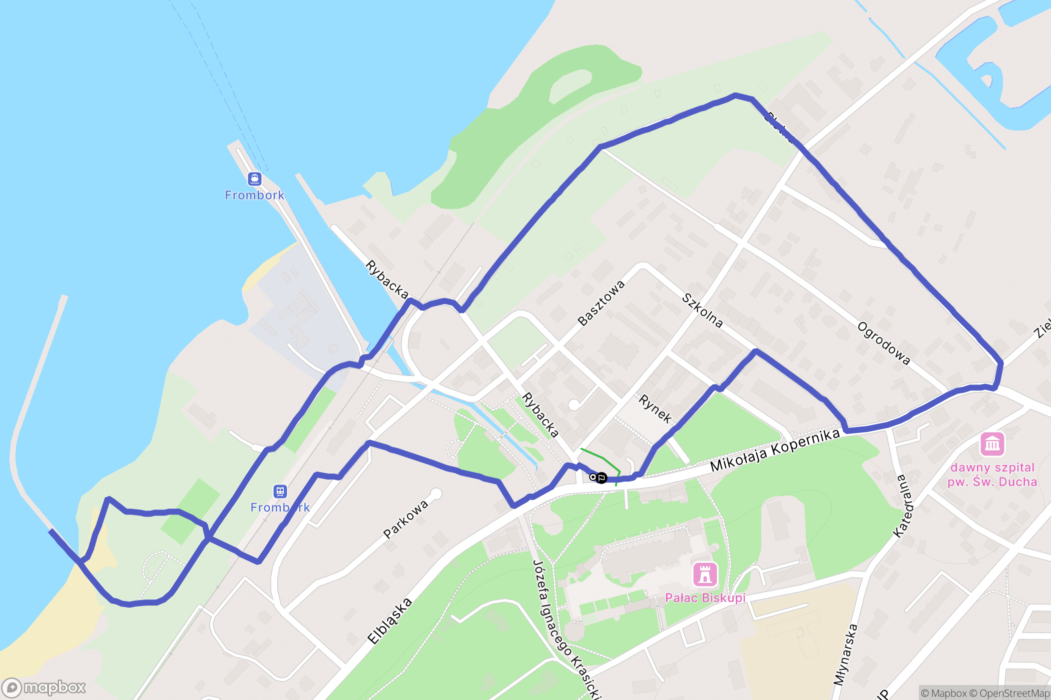 Frombork: mapa trasy - Poland