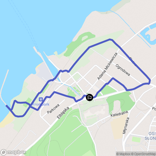Frombork: mapa trasy - Poland