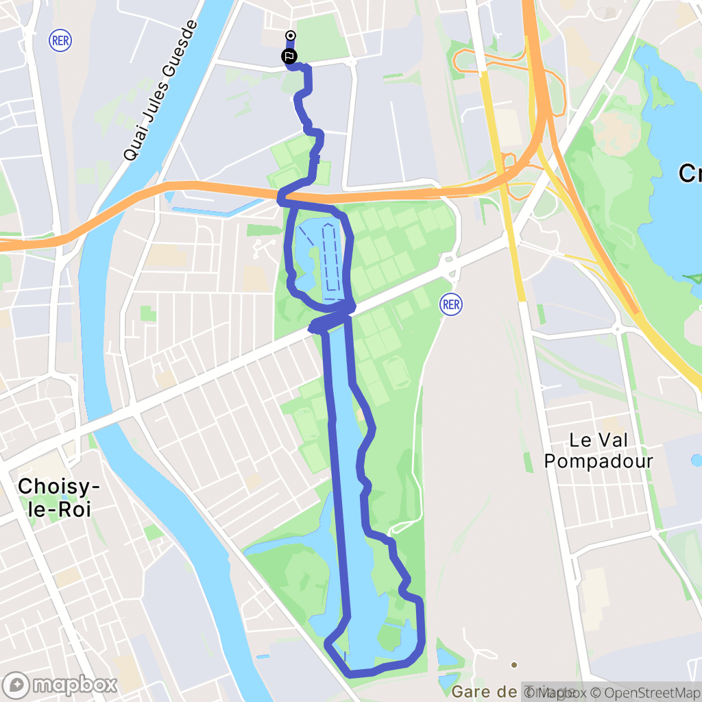 Alfortville : carte du parcours de randonnée - France