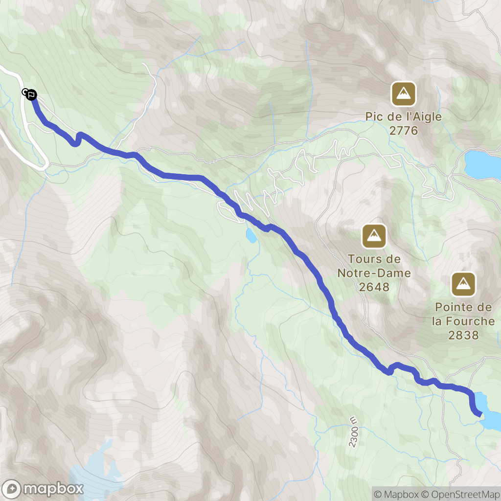 Valloire : carte du parcours de randonnée - France