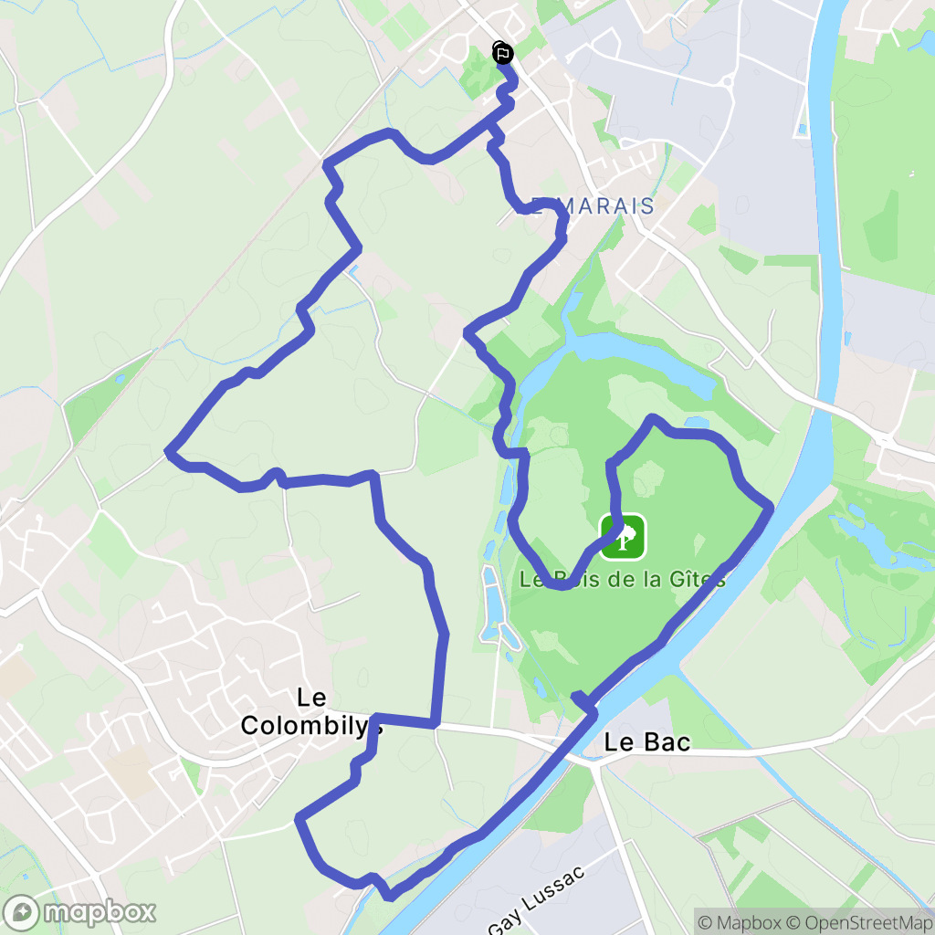 Santes : carte du parcours de randonnée - France