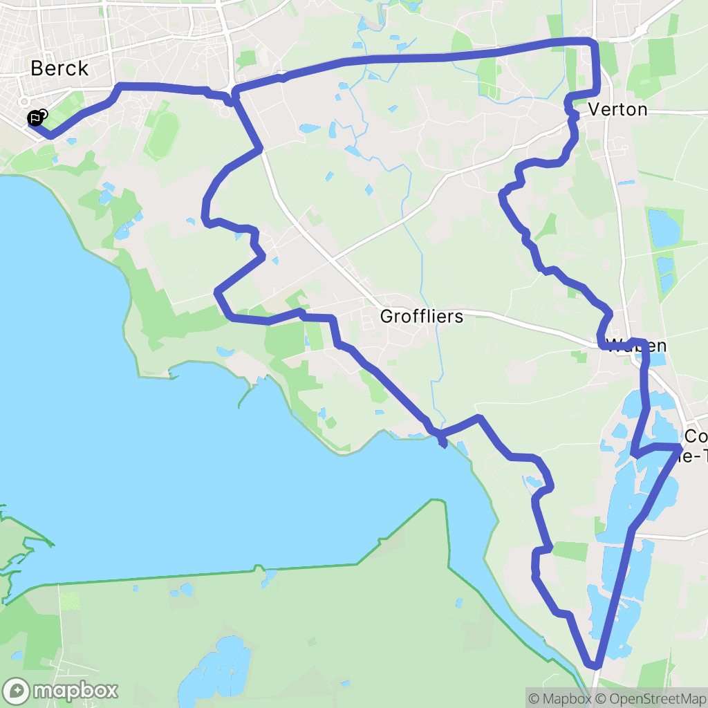 Berck : carte du parcours de randonnée - France
