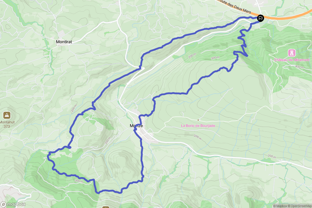 Floure : carte du parcours de randonnée - France
