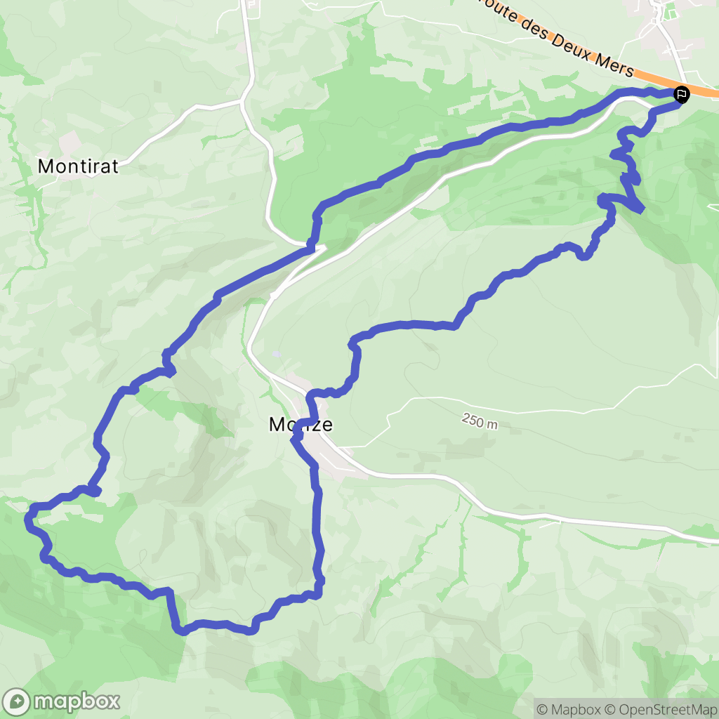 Floure : carte du parcours de randonnée - France