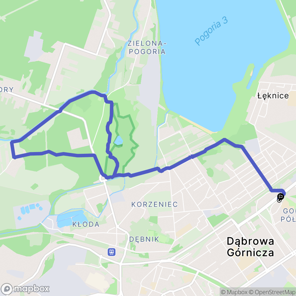 Dąbrowa Górnicza: mapa trasy - Poland