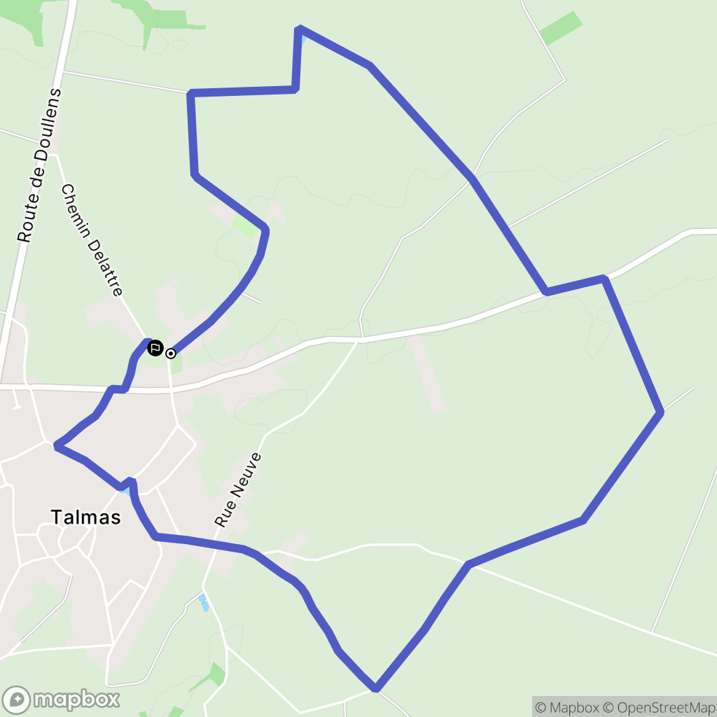 Talmas : carte du parcours de randonnée - France