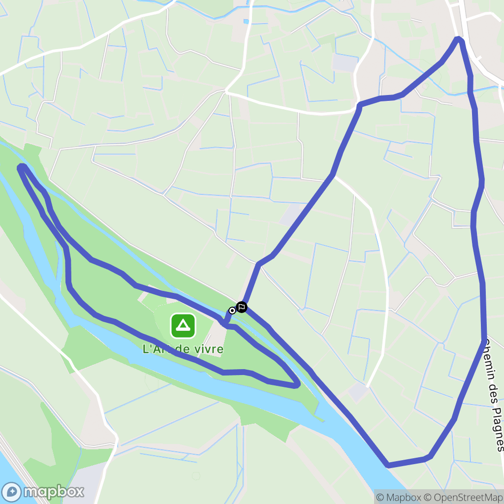 Châteauneuf-du-Pape : carte du parcours de randonnée - France