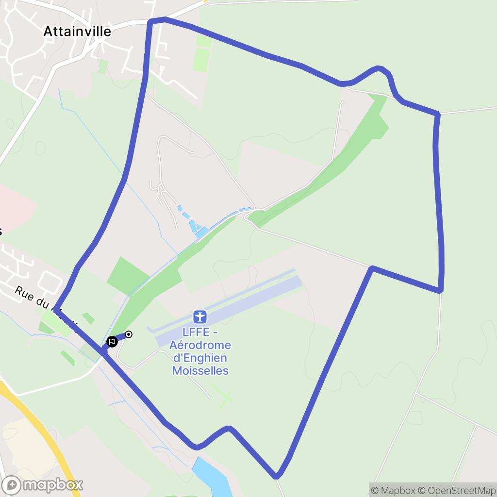 Moisselles : carte du parcours de randonnée - France