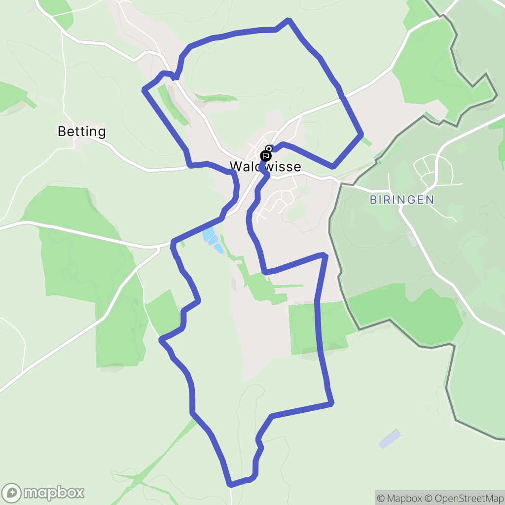 Waldwisse : carte du parcours de randonnée - France