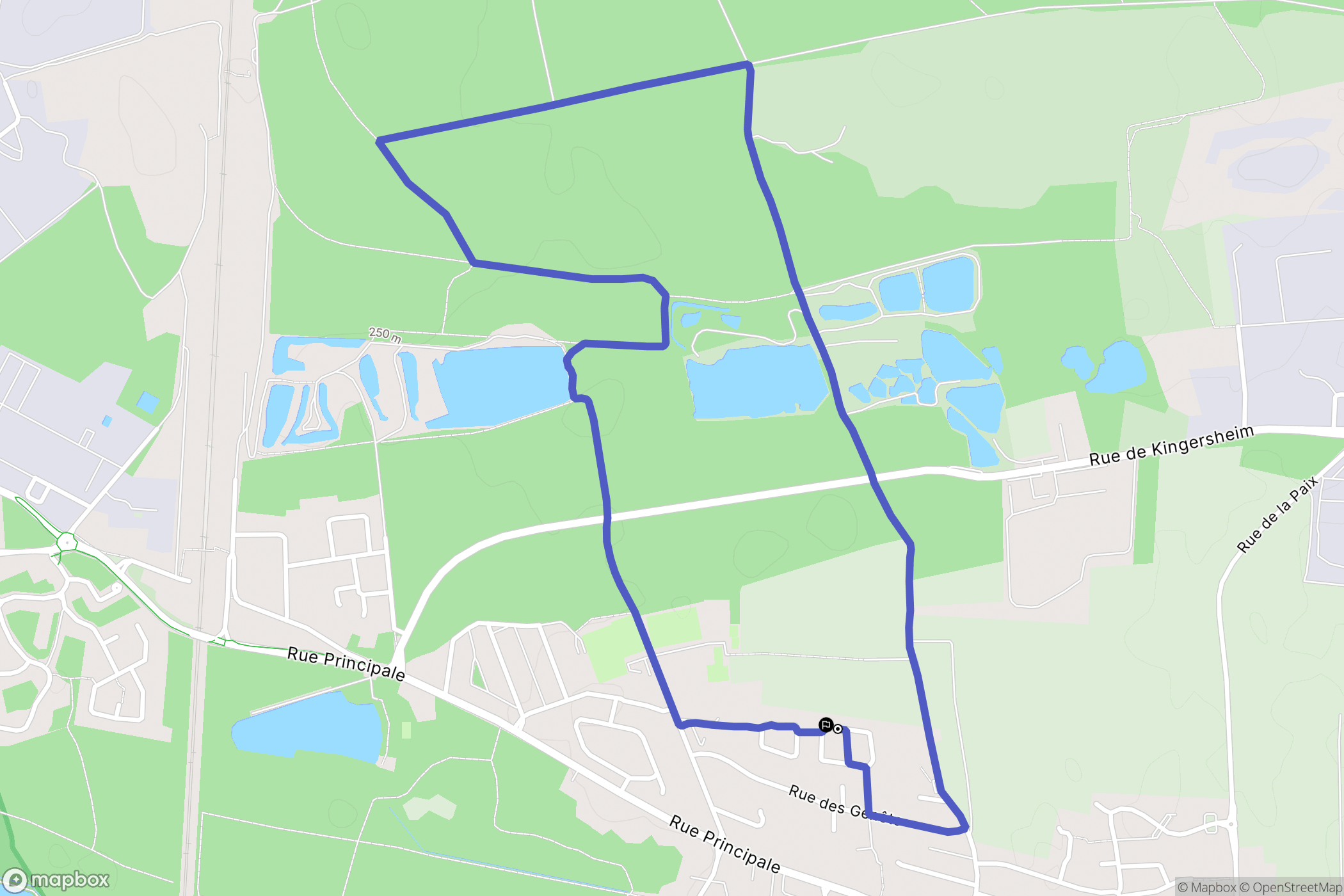 Richwiller : carte du parcours de randonnée - France