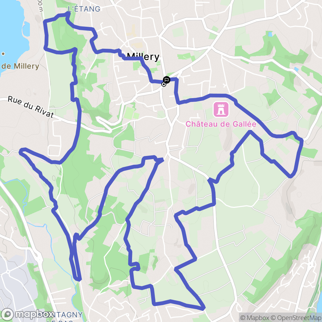 Millery : carte du parcours de randonnée - France