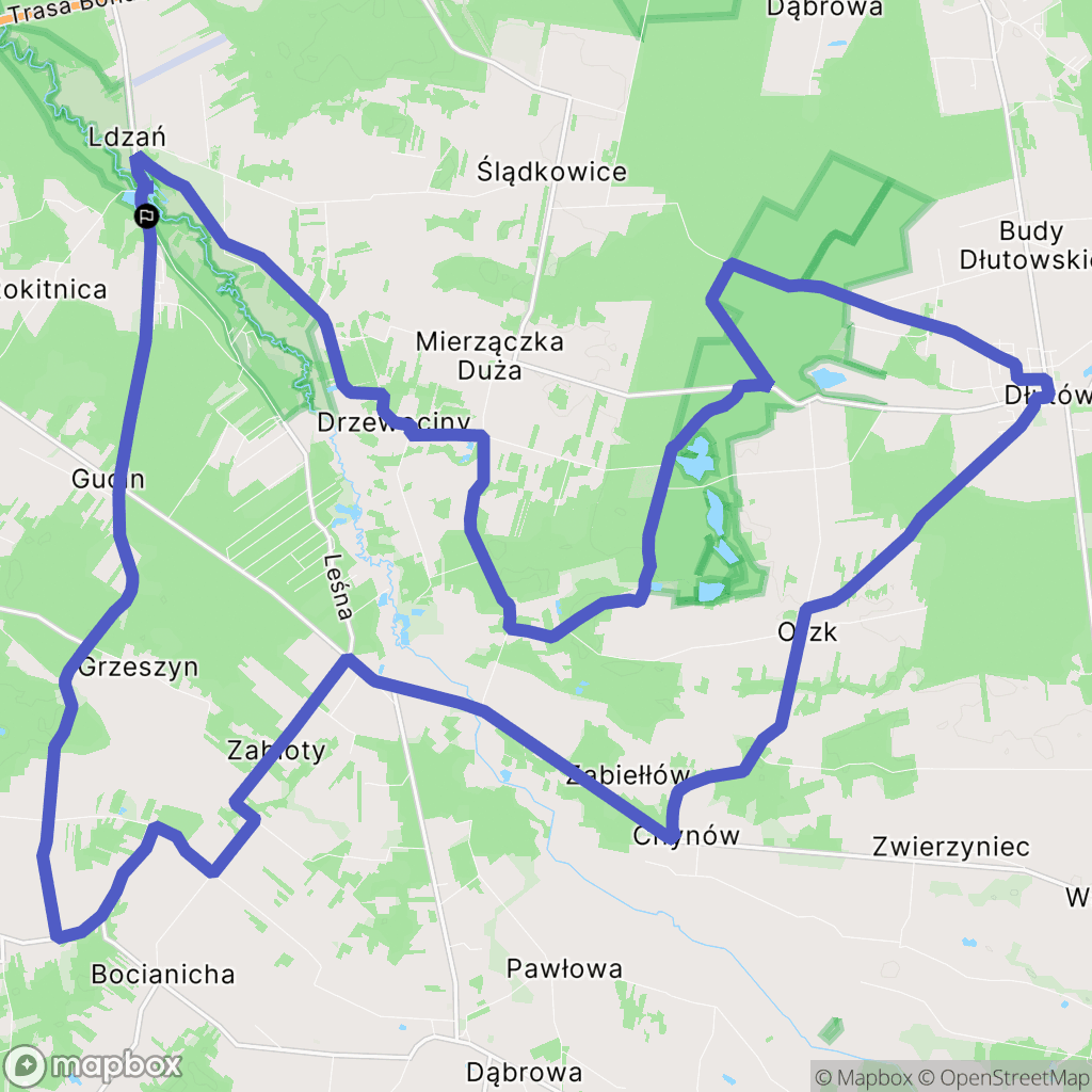 Rokitnica: mapa trasy - Poland