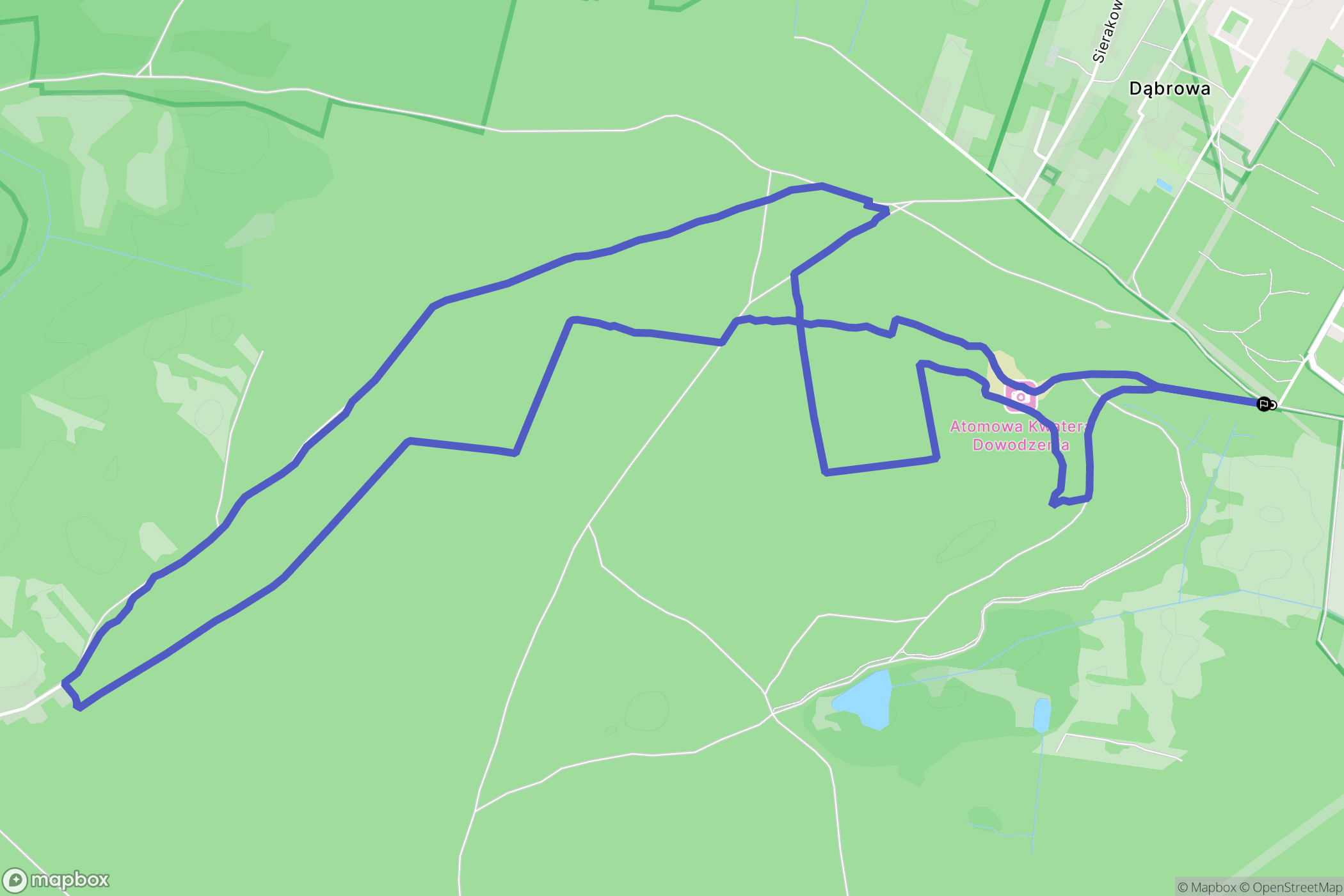 Łomianki: mapa trasy - Poland