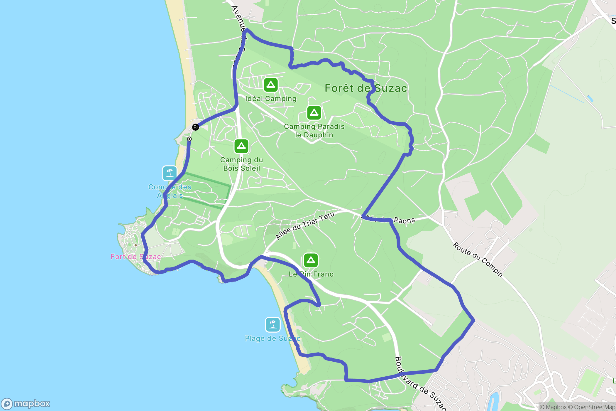 Saint-Georges-de-Didonne : carte du parcours de randonnée - France