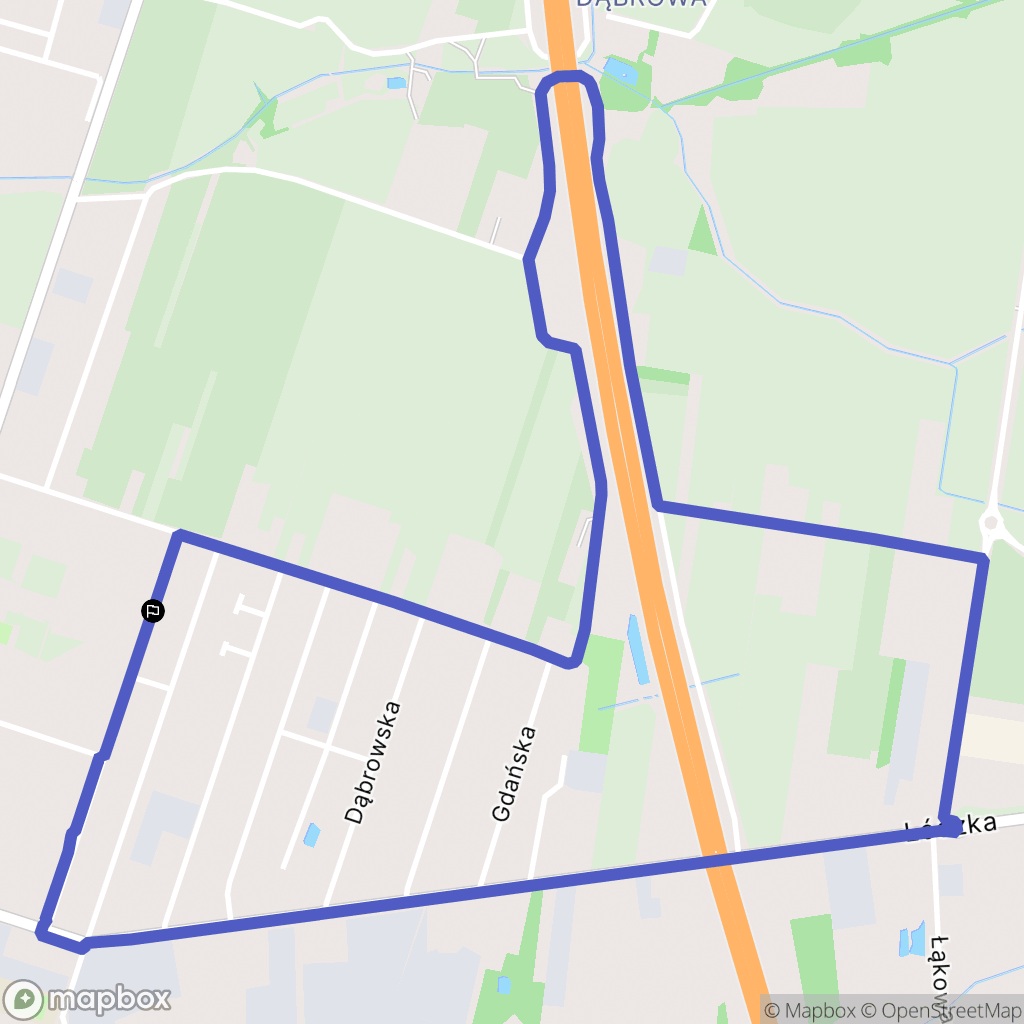 Konstantynów Łódzki: mapa trasy - Poland