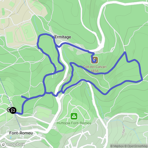 Font-Romeu-Odeillo-Via : carte du parcours de randonnée - France