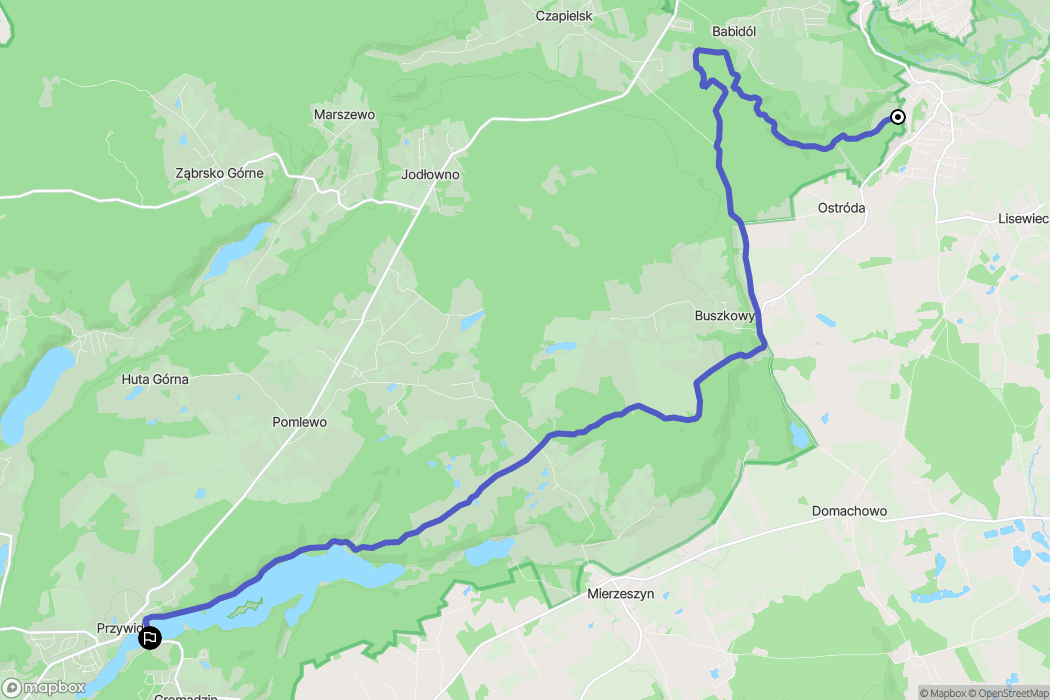 Pręgowo: mapa trasy - Poland