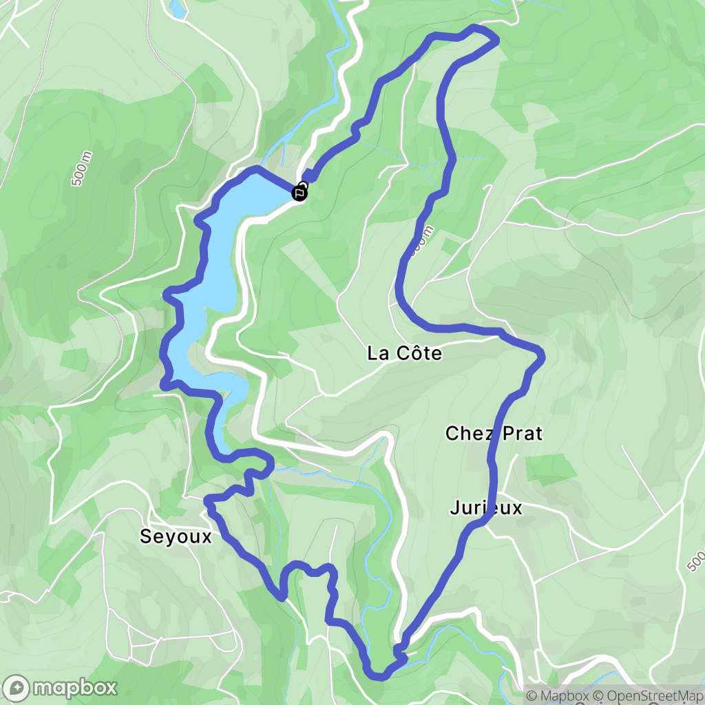 Châteauneuf : carte du parcours de randonnée - France