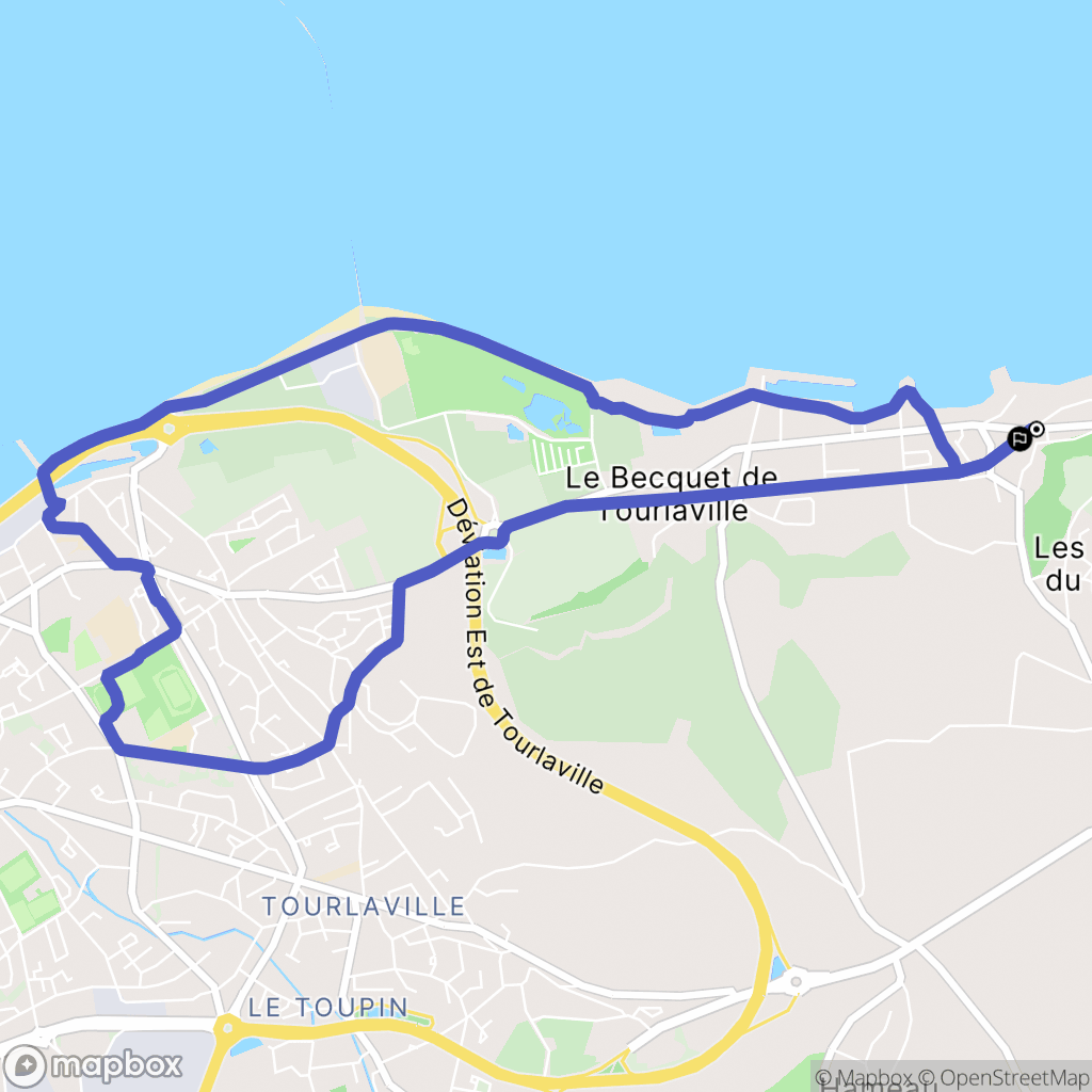 Digosville : carte du parcours de randonnée - France