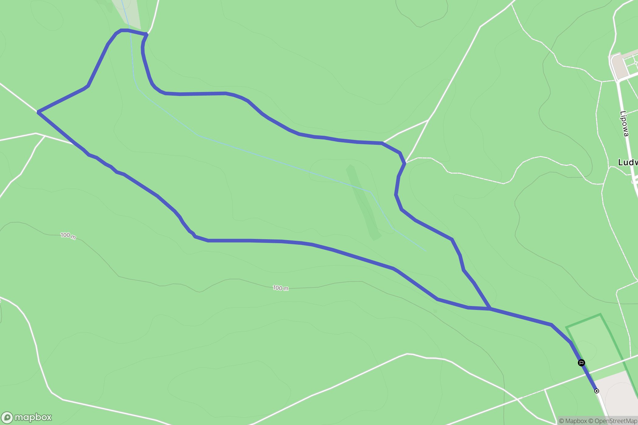 Krosinko: mapa trasy - Poland