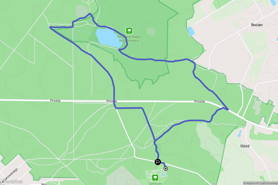 Celestynów: mapa trasy - Poland
