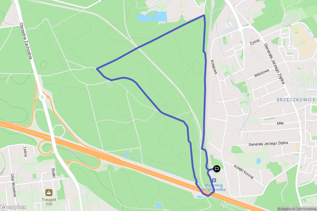 Mysłowice: mapa trasy - Poland
