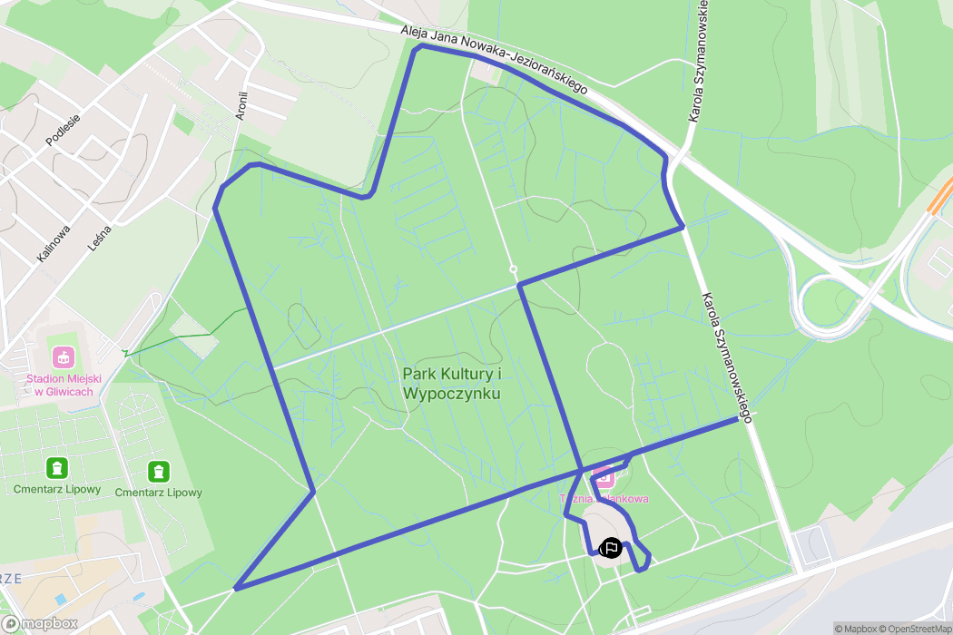 Gliwice: mapa trasy - Poland