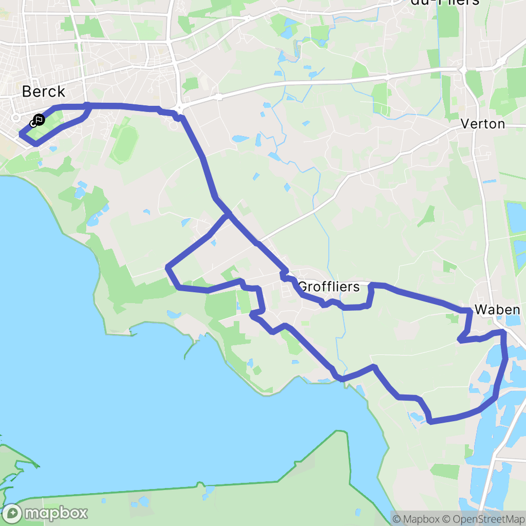 Berck : carte du parcours de randonnée - France