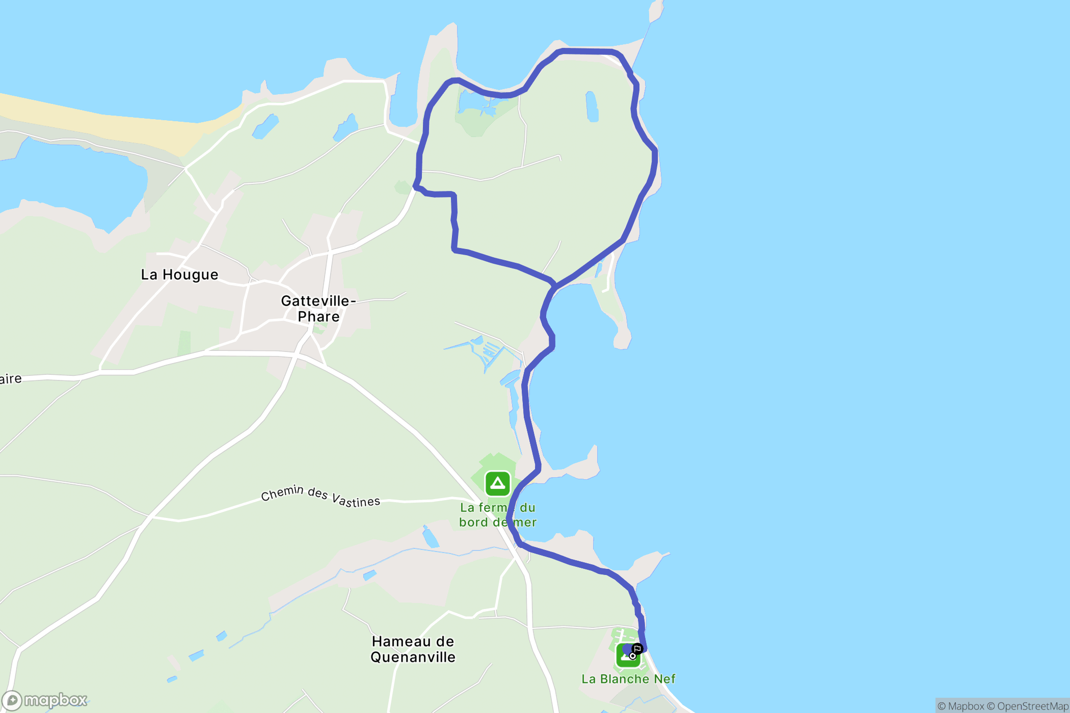 Gatteville-le-Phare : carte du parcours de randonnée - France