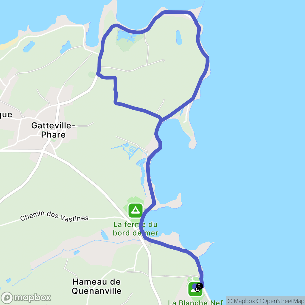 Gatteville-le-Phare : carte du parcours de randonnée - France