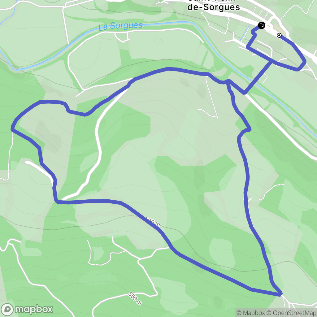Saint-Félix-de-Sorgues : carte du parcours de randonnée - France