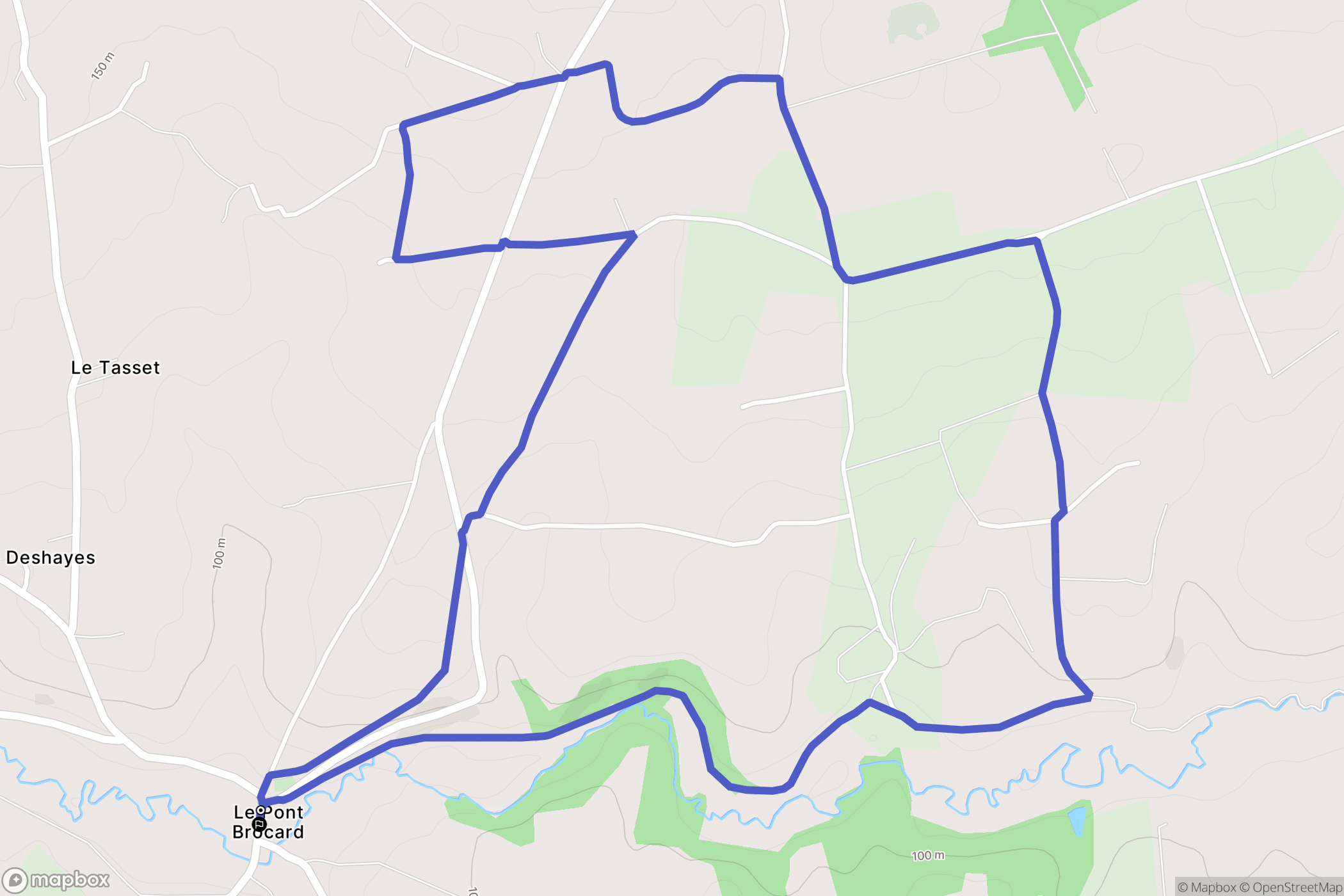 Dangy : carte du parcours de randonnée - France