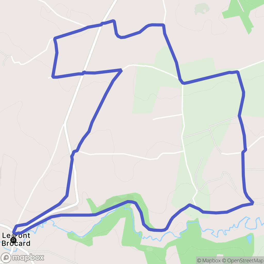 Dangy : carte du parcours de randonnée - France