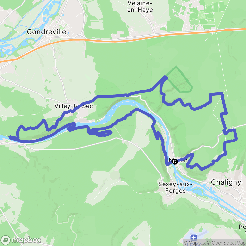 Maron : carte du parcours de randonnée - France