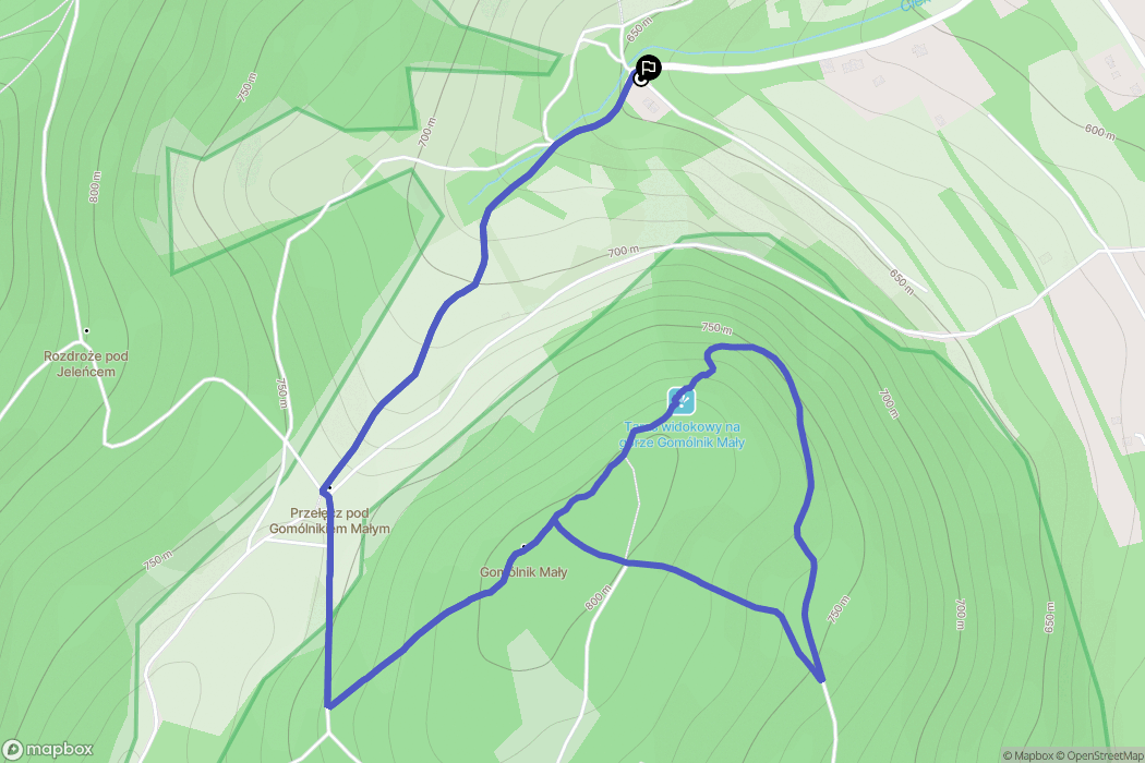 Grzmiąca: mapa trasy - Poland