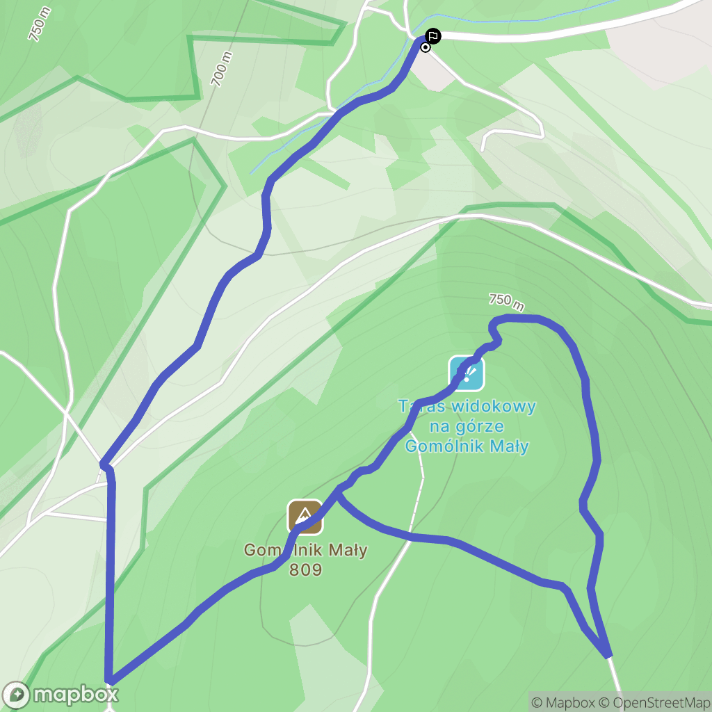 Grzmiąca: mapa trasy - Poland