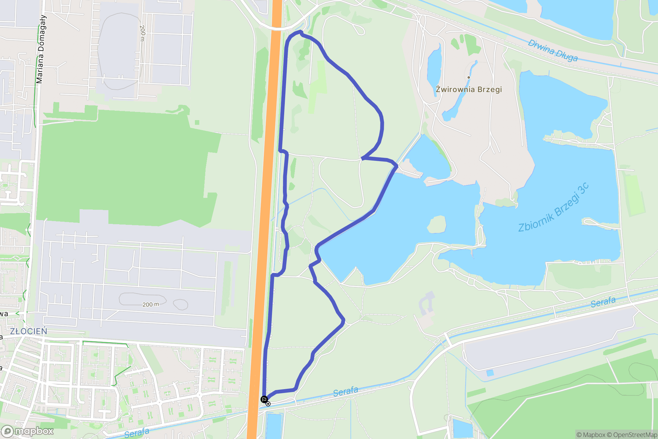 Kraków: mapa trasy - Poland