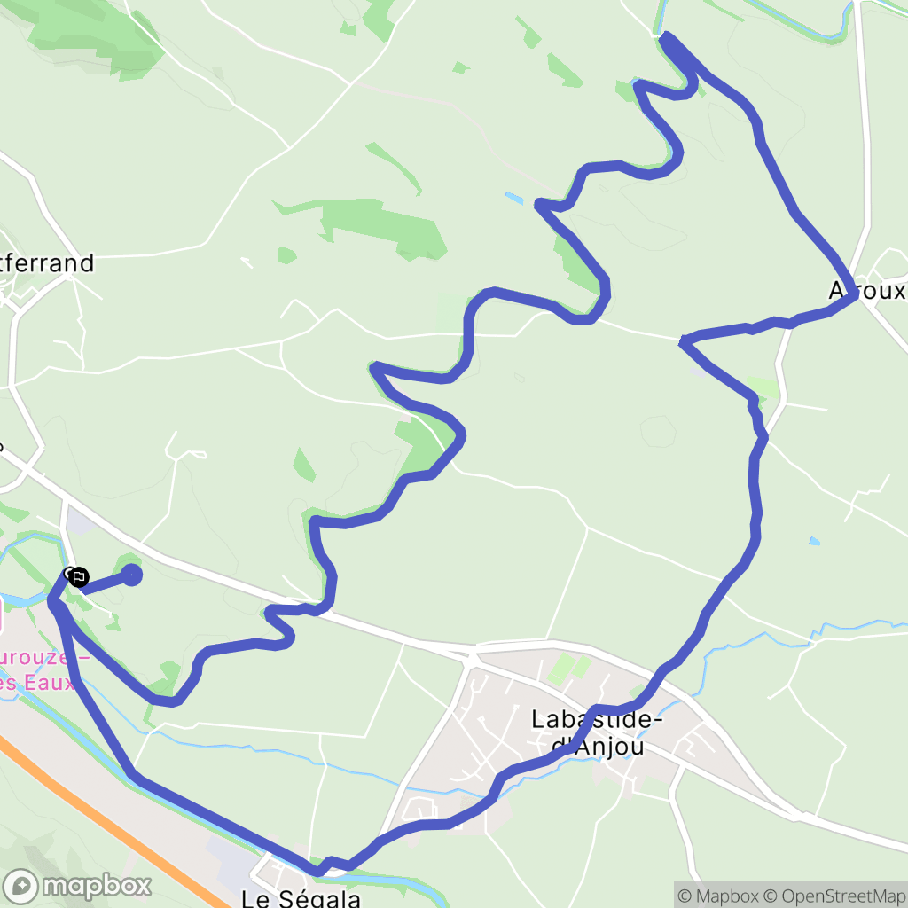 Montferrand : carte du parcours de randonnée - France