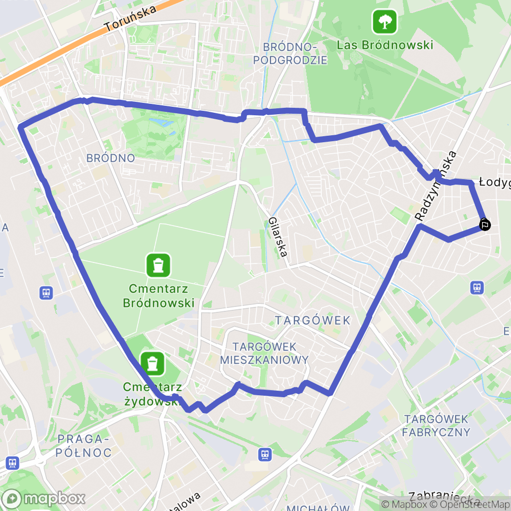 Warszawa: mapa trasy - Poland