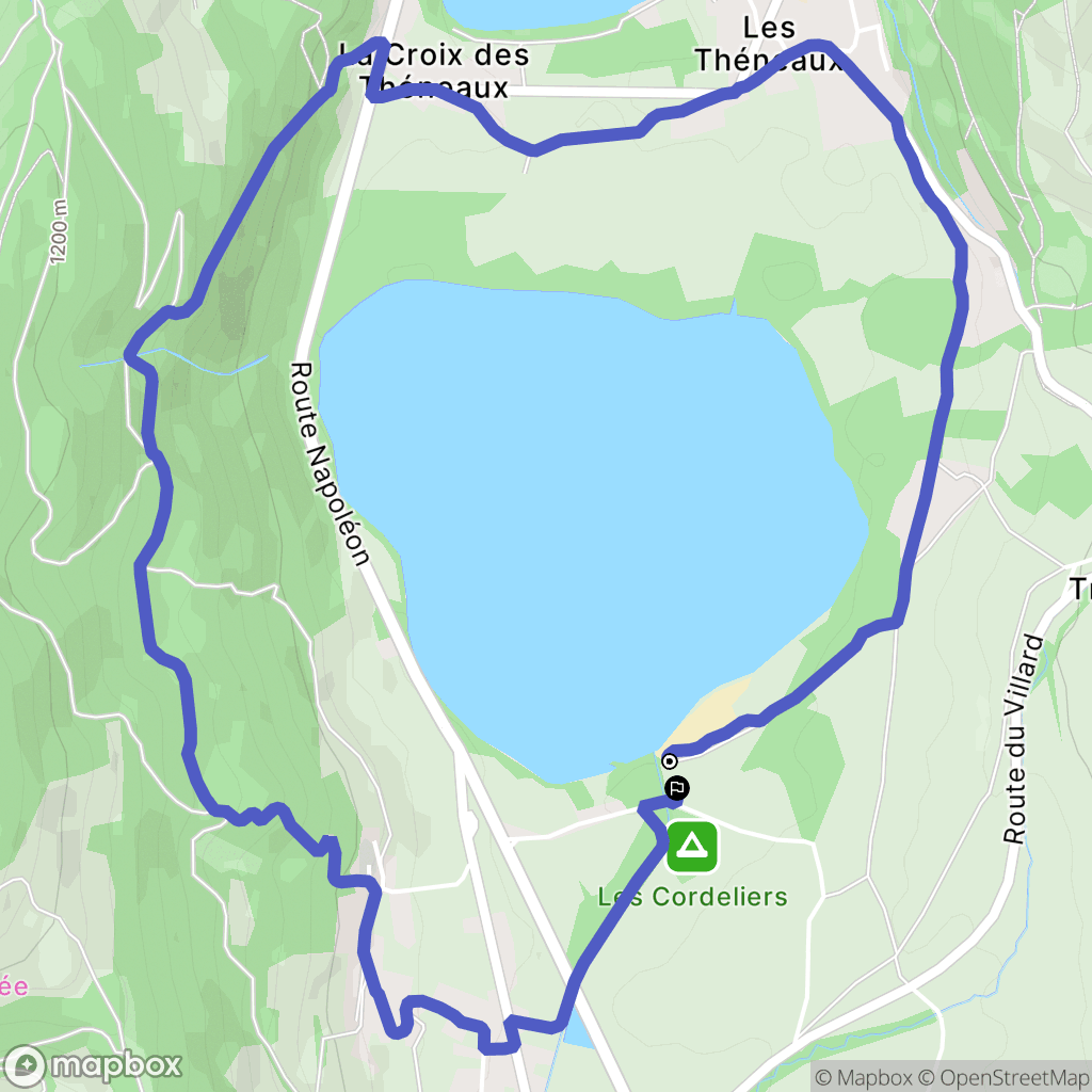 Pierre-Châtel : carte du parcours de randonnée - France