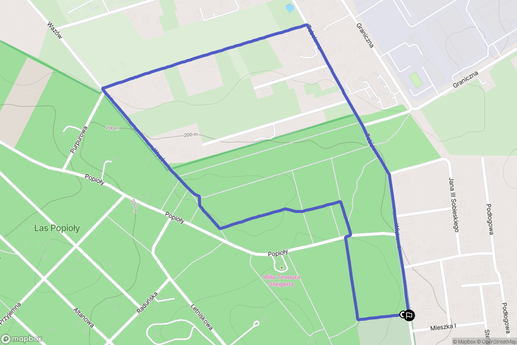 Łódź: mapa trasy - Poland