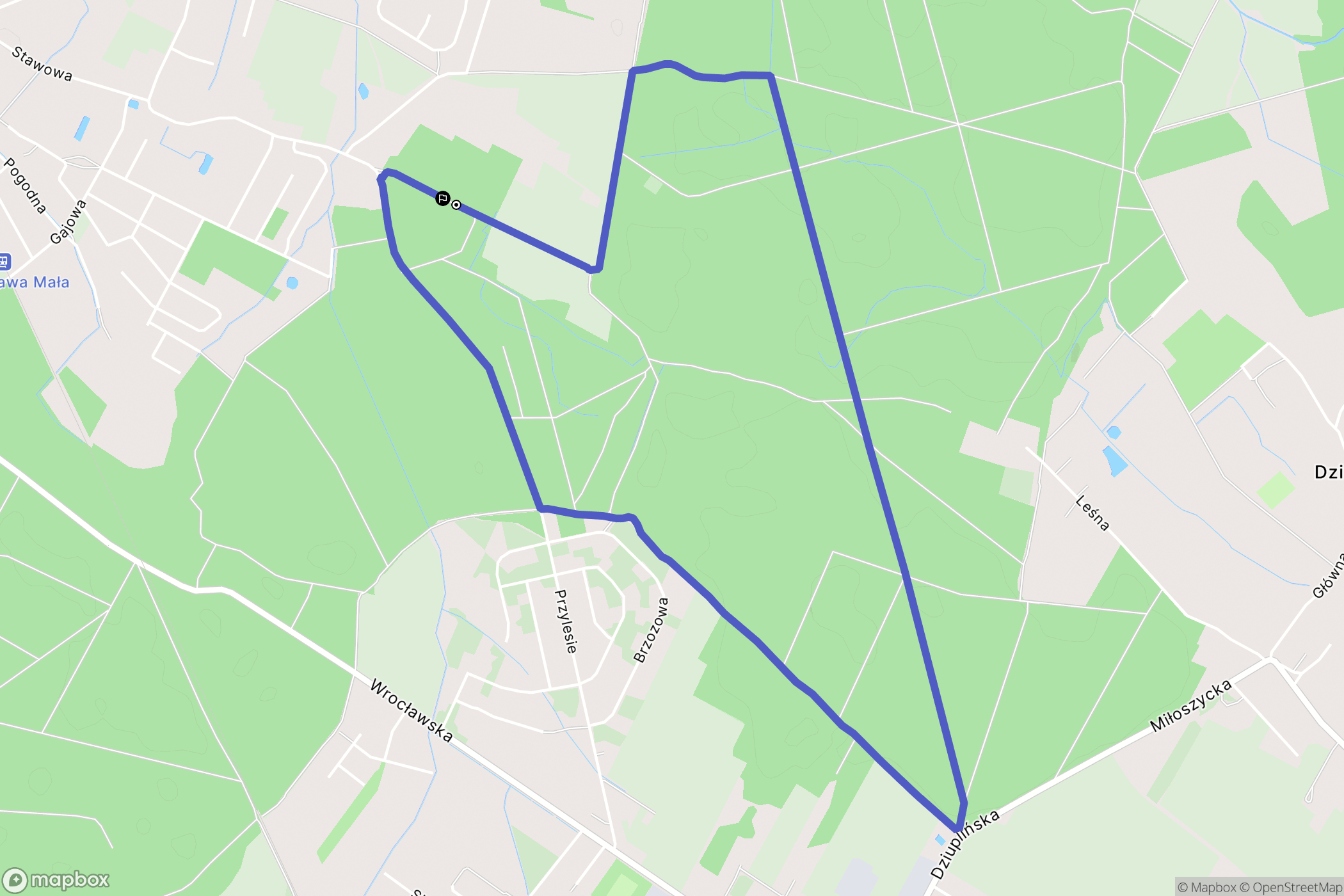 Chrząstawa Mała: mapa trasy - Poland