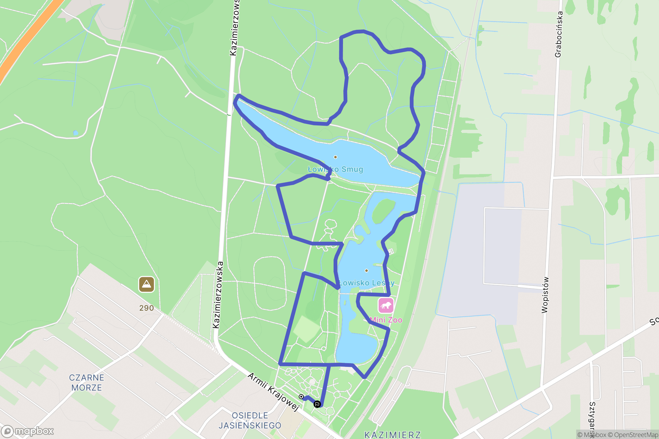 Sosnowiec: mapa trasy - Poland