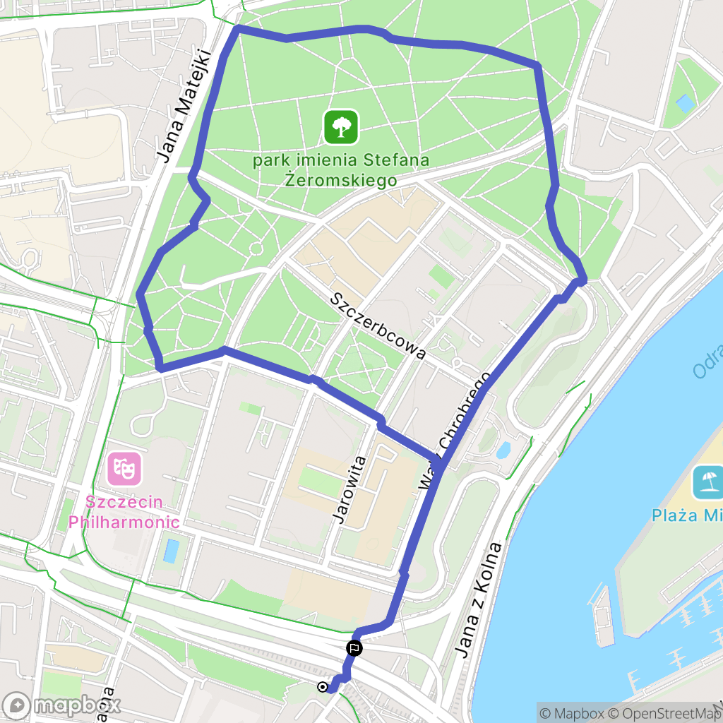Szczecin: mapa trasy - Poland
