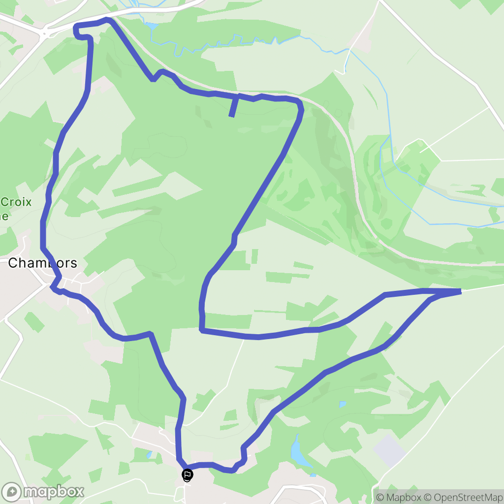 Delincourt : carte du parcours de randonnée - France