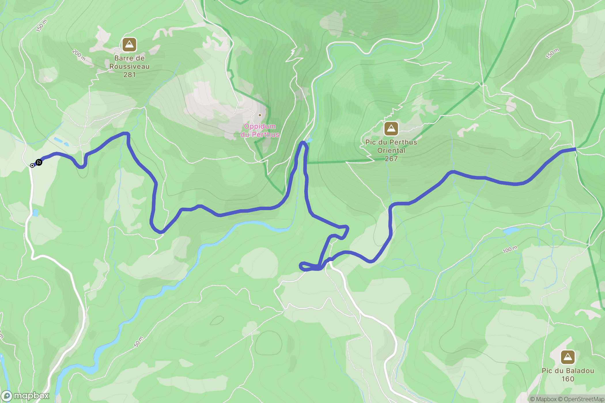 Saint-Raphaël : carte du parcours de randonnée - France